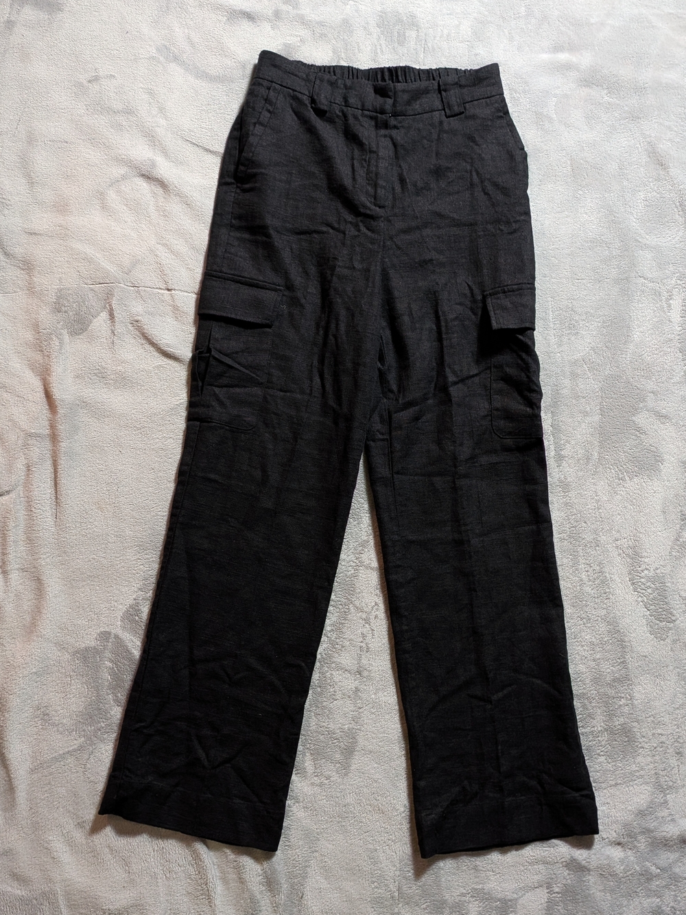 House of Harlow 1960 Black Wide-Leg Cargo Pants